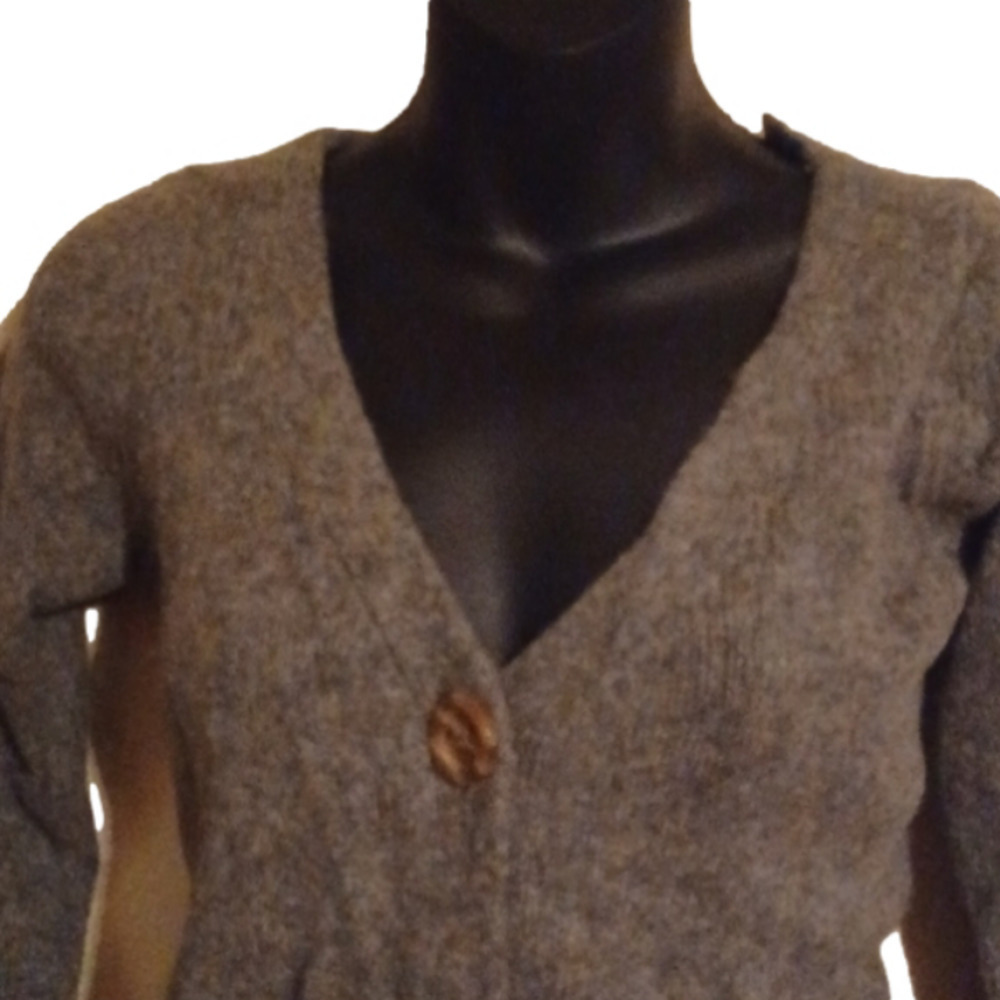 INGRID Hass 100% Lamb's Floral Pattern Accented Cardigan. Size Small.Anthro. - Picture 2 of 12